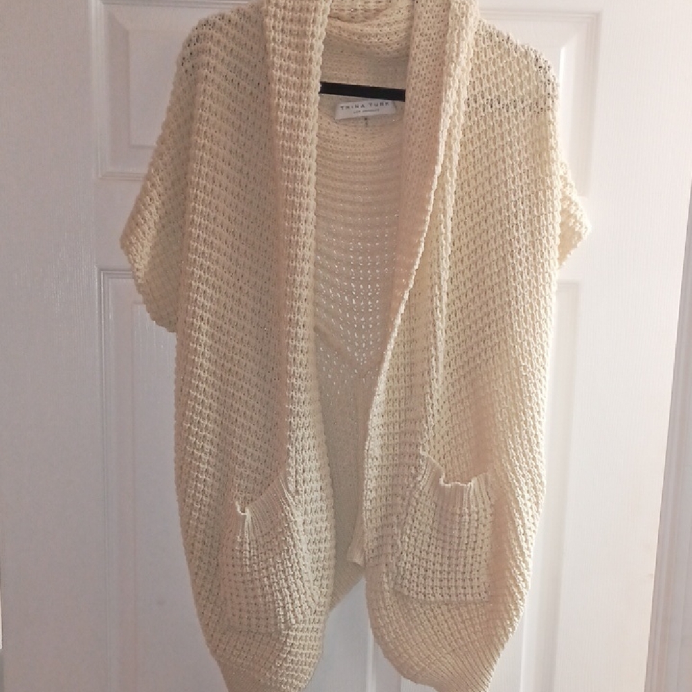 Trina Turk Cream Knit Cardigan